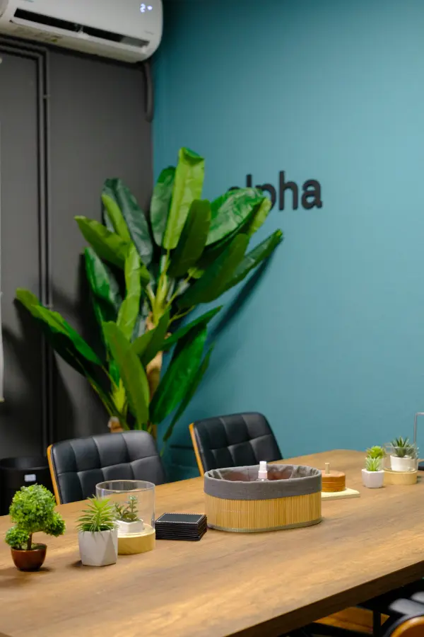 Professional meeting room with 4K display at Fiftyone Space